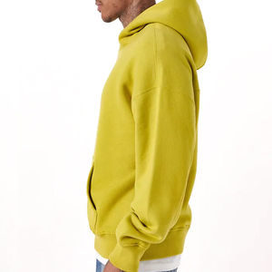 Sudadera con Capucha para Hombre, Color Marrón Oscuro Sólido, Corte Holgado Informal, Manga Larga, Diseño Gráfico, Cómoda, Ropa Urbana - Product Image 5