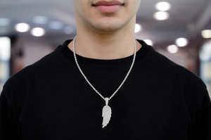 Personnalisé Grande Ailes D'ange De Luxe En Or Massif Hip Hop Pendentif À La Mode Coupe Ronde Lab Cultivé Diamant En Gros Pendentif Pour Hommes - Product Image 4