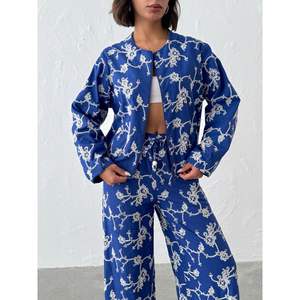 Women's Floral Embroidered <b>Zip</b>-<b>Up</b> <b>Jacket</b> - Product Image 6