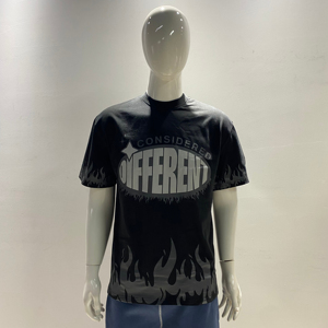 Designer personnalisé en gros T-Shirt de haute qualité sérigraphie complète 100% coton imprimé graphique à épaules tombantes pas cher - Product Image 1