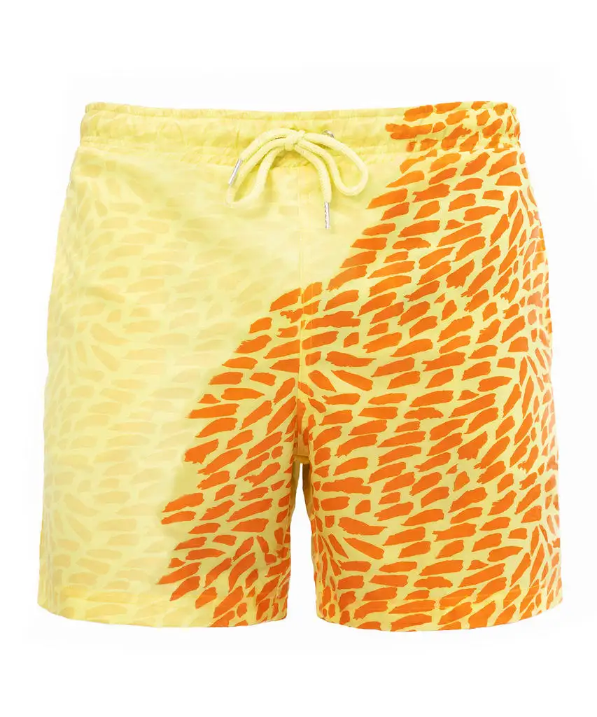 Sensible a la temperatura Cambio de color Playa Hombres Natación Deporte Verano Traje de baño Surf Swim Trunks Shorts