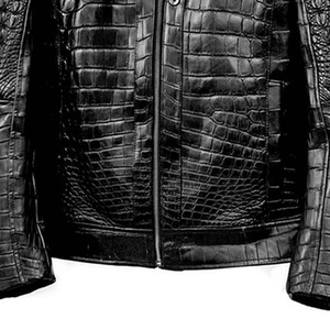 Veste d'automne en cuir véritable faite à la main pour hommes, bordeaux brillant, col montant de luxe, Logo avant, style vintage entièrement personnalisé - Product Image 6