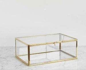 Boîte de rangement pour bijoux de haute qualité en verre et laiton, style vintage, design gravé, taille personnalisée, pour la décoration de la maison - Product Image 3