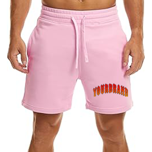 Pantalones cortos para correr de gimnasio sólidos de talla grande de alta calidad de poliéster/algodón para hombre servicio OEM Cierre de cintura elástica transpirable medio - Product Image 6