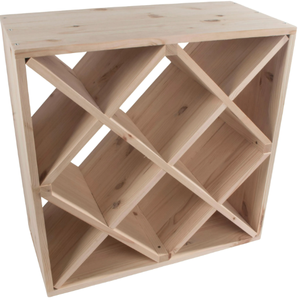 Support à bouteilles de vin en bois massif (design en X) - Product Image 3