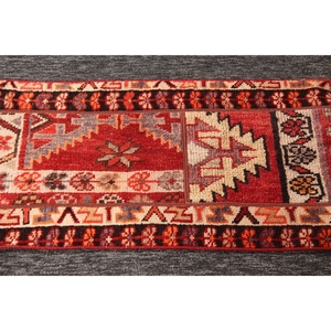 Tapis de 1,5 x 3,1 pieds, tapis turc vintage, tapis patchwork rouge - Product Image 5