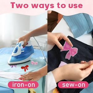 Plancha, 10 piezas de parches bordados, apliques de colores mezclados, parches cruzados para ropa, chaquetas, mochilas, Vaqueros - Product Image 4