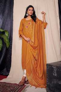 Tenue traditionnelle indienne, look exclusif, Kurti avec pantalon et dupatta pour femmes, vêtements de plein air et de soirée - Product Image 3