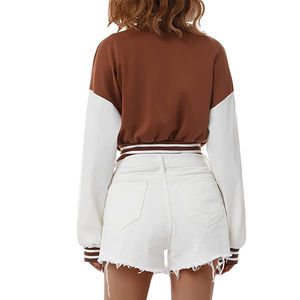 Vestes universitaires en toile pour femmes chic personnalisées pour les filles du collège Vestes de sport élégantes Letterman Techniques brodées pour le printemps - Product Image 5