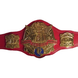 เข็มขัดแชมป์2025ชุบทองปรับแต่งได้สายหนังสีแดงเข็มขัดมวยปล้ำชื่อระดับพรีเมียมสำหรับการแข่งขัน - Product Image 5