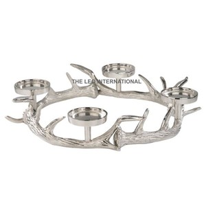 Support de bougie en aluminium rustique rétro, porte-bougie en métal en forme de bois de cerf pour la décoration de Pâques, dîner aux chandelles, décoration de cuisine et de maison - Product Image 5