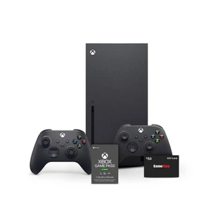 Consola Xbox Series X de 1 TB Negra con 2 Controles, 10 Juegos y Auriculares, Enchufe Europeo, Certificación CE, Garantía de 12 Meses, Uso Doméstico - Product Image 1