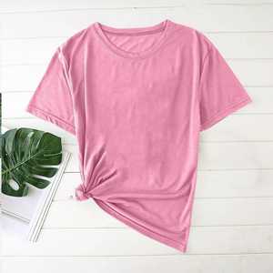 100% algodón pesado camiseta verano color sólido 230 G hombres blanco casual todo-fósforo cuello redondo otoño hombro manga corta - Product Image 5