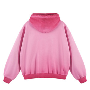 Sweat à capuche personnalisé de haute qualité en coton pour hommes délavé au soleil vêtements de rue doublé à l'acide surdimensionné brodé solide hiver - Product Image 4