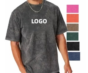 T-shirts unisexes 100% coton délavé à l'acide, coupe oversize, grammage lourd (380g), anti-rétrécissement, personnalisables, style vintage hip-hop, vente en gros - Product Image 5