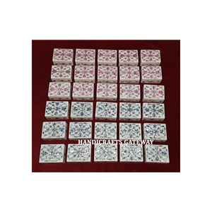 Boîte à bijoux en marbre blanc de haute qualité de forme rectangulaire faite à la main pour cadeau et stockage de bijoux - Product Image 1