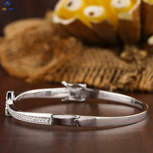 1.053 CT Round Brilliant Diamond 18k White <b>Gold</b> Diamond Bracelet Labgrown Diamond Jewelry - Product Image 3