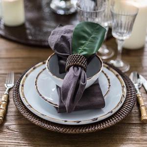 Ensemble de 6 plaques de chargeur en rotin/napperon accessoires de Table tapis tampons napperon tissé en gros du Vietnam - Product Image 3