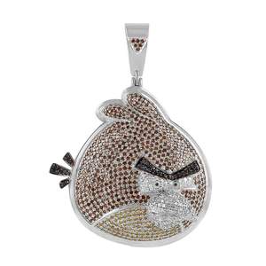 Pendentif pour homme de luxe en argent sterling 925 avec oiseau Hip Hop plaqué or 14 ct 18 ct VVS Moissanite Pendentifs en diamant Anergy Fashion Charms - Product Image 6