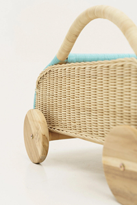 Panier de rangement en forme de voiture joyeuse panier de rangement en rotin tissé pour enfants salle de jeu enfants jouets panier fabriqué par des artisans vietnamiens - Product Image 5