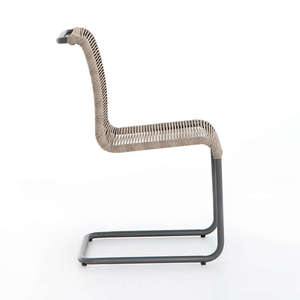 Chaise de salle à manger d'extérieur au design moderne personnalisé, ensemble de mobilier, rotin léger tissé en corde pour parc, cuisine, hôtel - Product Image 6