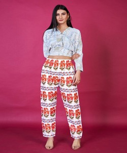 Venta al por mayor de vestidos de novia cosidos DE LA India Sharara Eid Maria algodón impreso Formal niños bebé Maxi fondos étnicos - Product Image 2