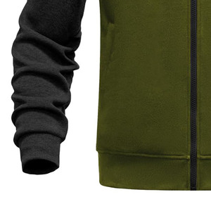 Sudaderas con capucha y cremallera de algodón personalizadas de alta calidad, conjuntos para correr, chándales, ropa de calle de patrón sólido, conjunto de 2 piezas Unisex para hombres - Product Image 2