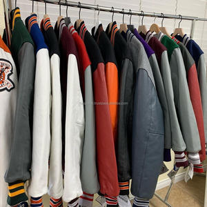 Chaqueta de béisbol de Chenille bordada para hombre, manga de cuero, personalizada, alta calidad - Product Image 6