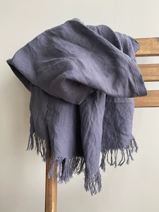 Best Quality Linen Scarf Women Mens Wrap Gift Softened Scarf with Fringe and Finished Hem in 31 Colors - Product Image 3
