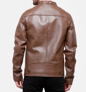 2020 New Fashion Genuine Sheep Skin Woven Breathable Windproof <b>Long</b> Sleeve Autumn <b>Jacket</b> for <b>Men</b> Stand Collar with Pockets - Product Image 4