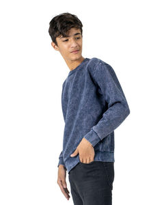 Venta al por mayor de los hombres de diseño de moda sudaderas de ropa informal de color sólido en blanco liso cuello redondo de buena calidad lavado con ácido sudaderas - Product Image 4