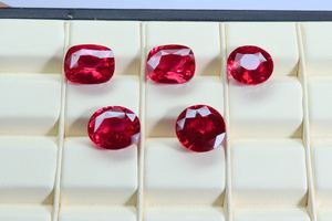 Piedra preciosa de rubelita cultivada en laboratorio, piedra de rubelita sintética facetada suelta, gemas de rubelita de laboratorio para hacer joyas - Product Image 3