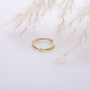 แหวนเงินแท้ 925 ดีไซน์สวยหรู ประดับเพชร CZ เม็ดเดี่ยว วงคู่ งานแฮนด์เมดจากตุรกี สินค้าขายดีสำหรับงานปาร์ตี้ - Product Image 2