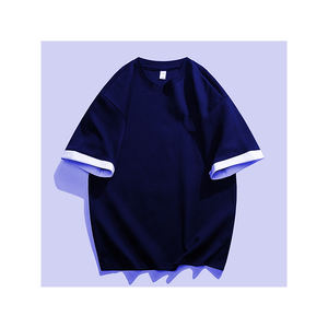 2023 dernier Street Wear mode personnalisé imprimé Logo hommes T-Shirts 100% coton contraste garniture T-Shirts - Product Image 5