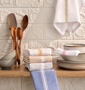 Soft-<b>pink</b>, light-gray, quick-dry cotton kitchen <b>towel</b> pair, available at wholesale prices - Product Image 3