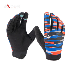 Gants de cyclisme personnalisés, respirants, à doigts entiers, antidérapants, en coton/spandex, fermeture auto-agrippante, pour l'été, pour le cyclisme sur route - Product Image 2