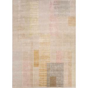 Tapis rectangulaire Blythe en laine et soie de bambou noué à la main, motif abstrait, pour la maison, le couloir, la salle, en viscose (7003 (Cs-01)) - Product Image 1