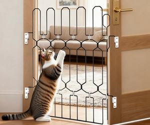 USMILEPET Bestseller Recinto per Animali Domestici in Metallo, Cancello Pieghevole per Interni ed Esterni, Previene la Fuga di Cani e Gatti - Product Image 1