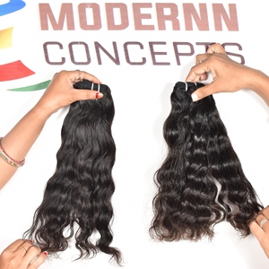 Venta al por mayor 100% Extensiones de cabello humano virgen indio sin procesar Paquetes de trenzado de ondas profundas sueltas de vendedores de templo - Product Image 2