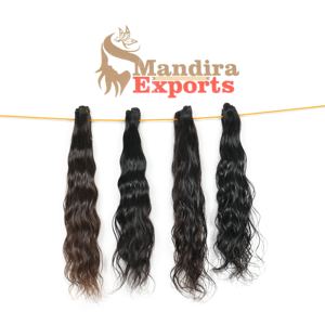 ผมต่อแบบลอนยาวสองด้านทำจากผมธรรมชาติสีดำบริสุทธิ์แบบ100% ผมคนอินเดียไม่หลุดจากเครื่องจักร - Product Image 2