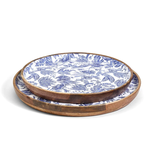 Excelente diseño azul cielo bandeja impresa de madera desayuno bandeja de servicio de comida rápida diseño único a un precio razonable - Product Image 2