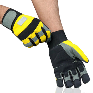 Gants de sécurité de mécanicien en nitrile antistatiques et respirants faits à la main pour hommes avec protection des bras couleur unie - Product Image 1