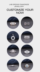 Anillo de compromiso de mujer clásico de diamante cultivado en laboratorio de corte brillante redondo personalizado Idea de regalo de aniversario de boda de oro blanco sólido de 18 quilates - Product Image 5