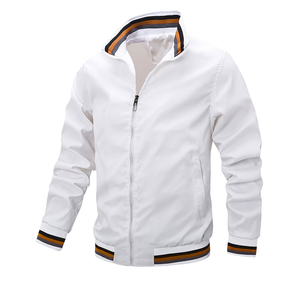 Veste bomber en nylon doublée de polyester de haute qualité, col montant, vente en gros, coupe classique pour homme - Product Image 1