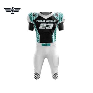 Conjunto de Uniforme de Fútbol Americano Personalizado, 100% Poliéster Transpirable, Manga Corta, Color y Logotipo Personalizados, Impresión por Sublimación - Product Image 2