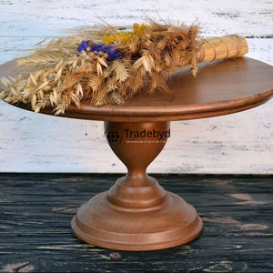Elegante soporte de pastel de madera hecho a mano para exhibición de postres, servicio de fiesta de boda de cumpleaños y decoración de cocina rústica Tradebyd - Product Image 1