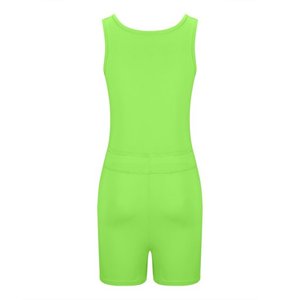 Combinaison de sport décontractée pour femmes, tenue vintage, déco, épaules tombantes, couleur unie, legging court, soutien-gorge croisé, survêtement en toile douce délavée - Product Image 5