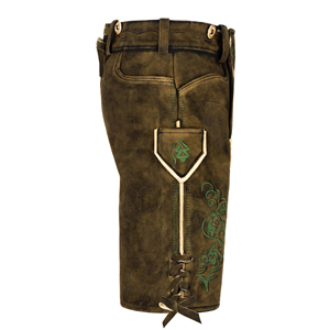 Lederhosen bavaroises, allemandes et autrichiennes vintage brodées, mi-longues, anti-plis, séchage rapide, couleur unie, effet vieilli, pour hommes, décontractées, service OEM - Product Image 6