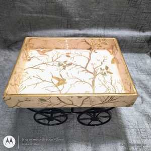 ถาดไม้ MDF ทำด้วยมือพร้อมพิมพ์ดิจิตอลเคลือบเงาพร้อมเทคโนโลยีงานฝีมือถาดตกแต่ง - Product Image 3