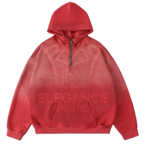Men <b>Distressed</b> Hoodie With Holes, Loose Fit Latest Style Solid Color Pullover & Zip <b>Tops</b> OEM/ODM Casual Fashion Wear Men Hoodie - Product Image 1